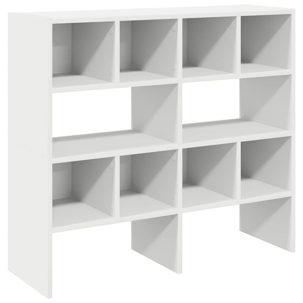 Étagères à chaussures empilables 2 pcs blanc 89,5x30x40 cm
