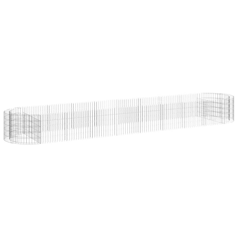 Lit surélevé à gabion fer galvanisé 500x100x50 cm