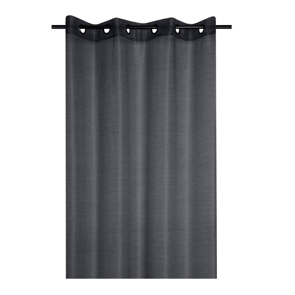 Voilage a oeillets 140 x 260 cm linwood noir