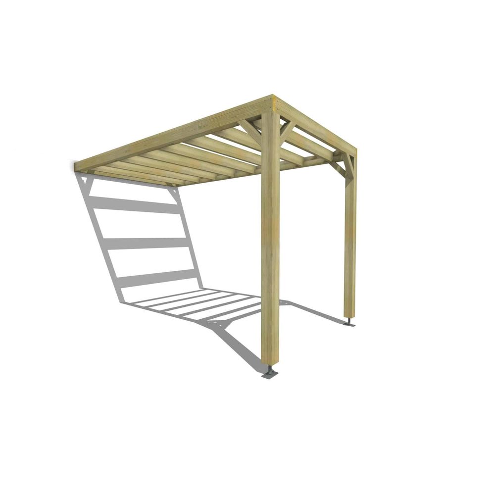 Pergola bois • 2m x 4m • adossée • sens largeur • livraison comprise
