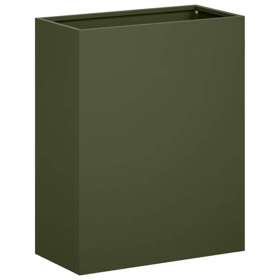 Cache-pot de jardin vert olive 40 x 20 x 50 cm
