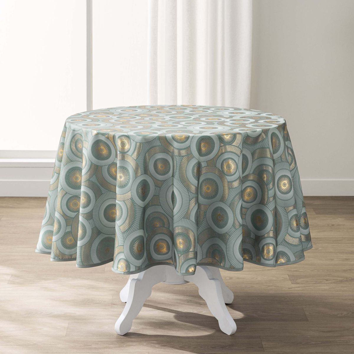 Nappe imprimé métallisé 