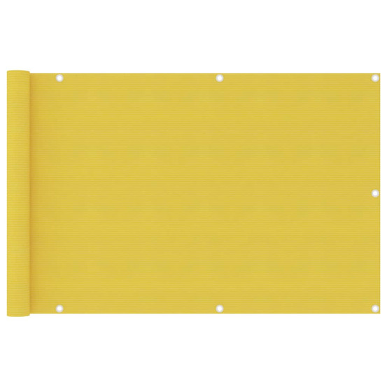 Écran de balcon jaune 90x400 cm pehd
