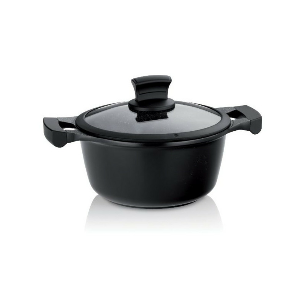 Faitout fonte d'aluminium 20cm avec couvercle - 12218