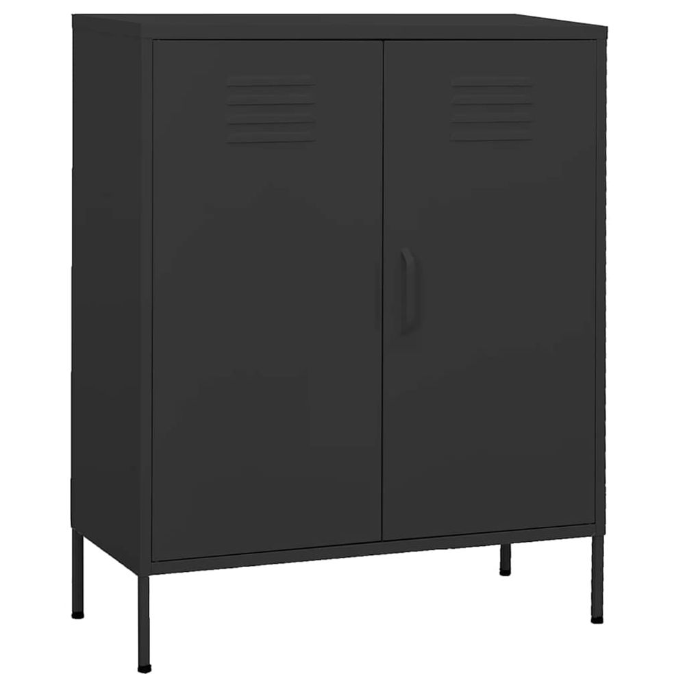 Armoire de rangement anthracite 80x35x101,5 cm acier