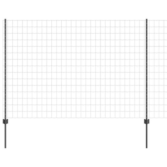 Clôture euro avec poteau 10 x 1,6 m acier recouvert de pvc gris