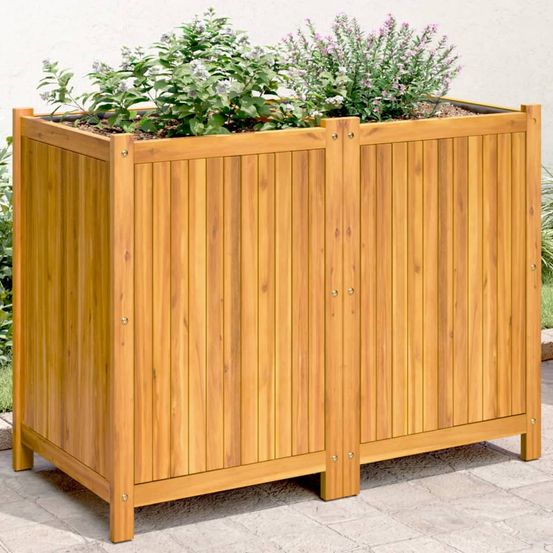 Très grande jardinière bois d'acacia surélevée potager 100x75 cm