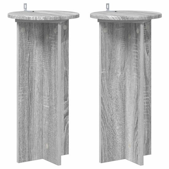 Support de plante 2 pcs sonoma gris 29,5 x 29,5 x 60 cm