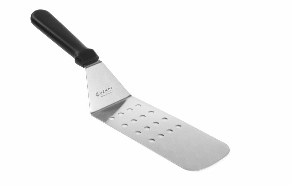 Spatule flexible perforée noir 375x75 mm - hendi