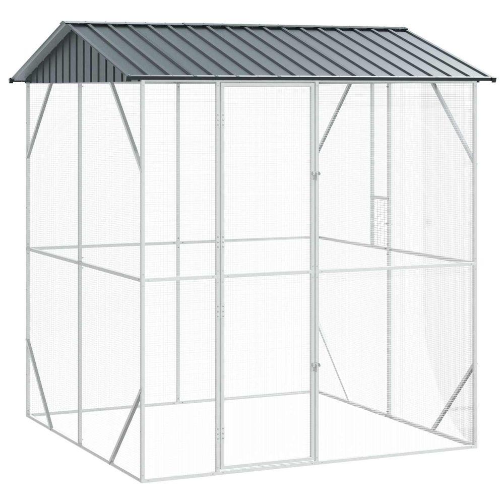 Cage pour oiseaux anthracite 215 x 208 x 247 cm