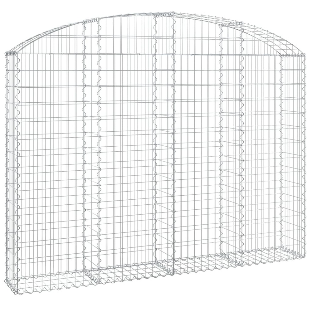 Panier de gabions arqué 200x30x140/160 cm fer galvanisé