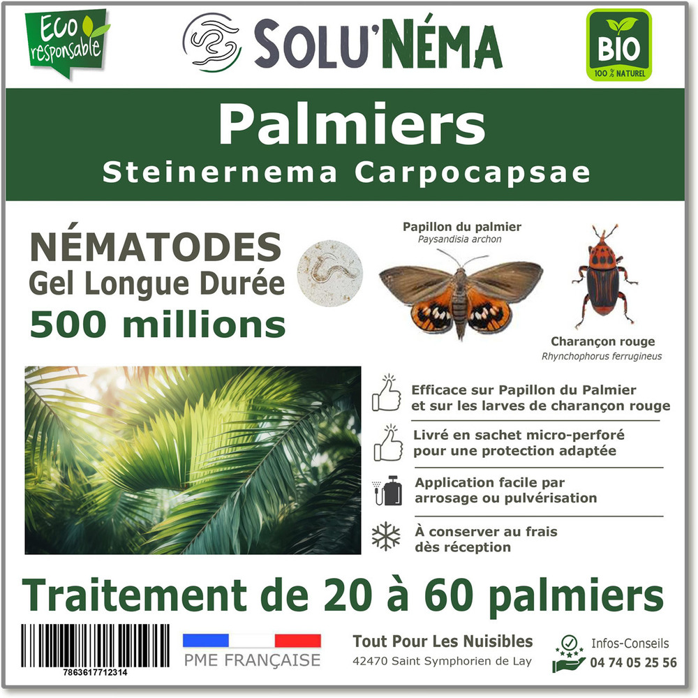 Solunéma - Nématodes Contre le Charençon du Palmier - 500 millions (SC)