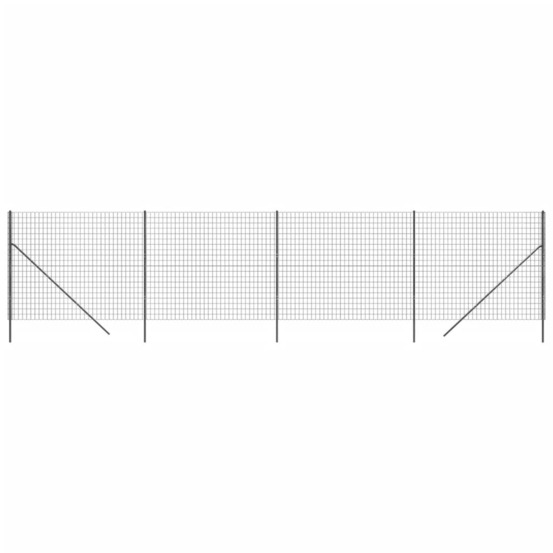 Clôture en treillis métallique anthracite 2x10 m