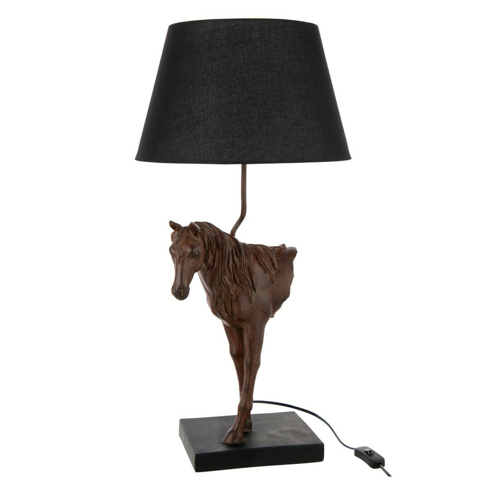 Lampe à poser cheval face 