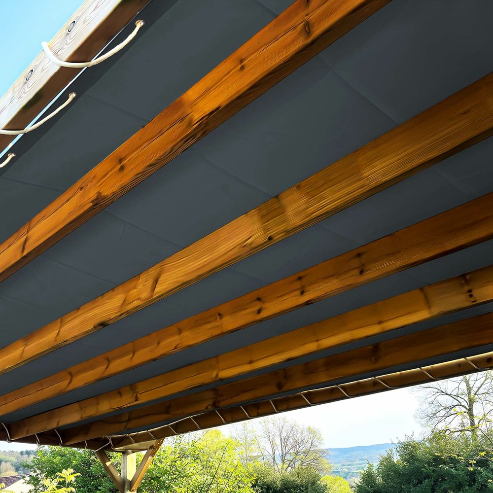 Toile pergola tecplast lp506pr 4x5 m - gris anthracite - garantie 5 ans