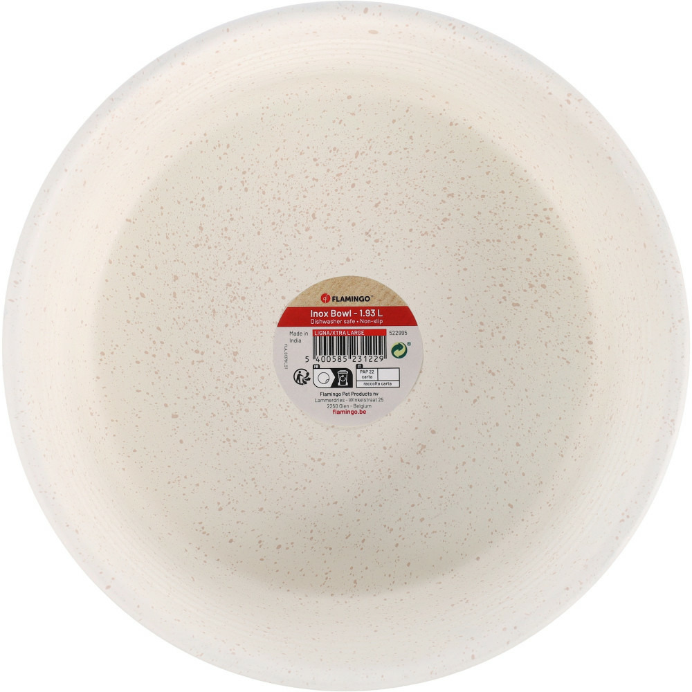 Gamelle pour nourriture ou l'eau blanche ø 21.1 cm, 1.93 litres pour chat