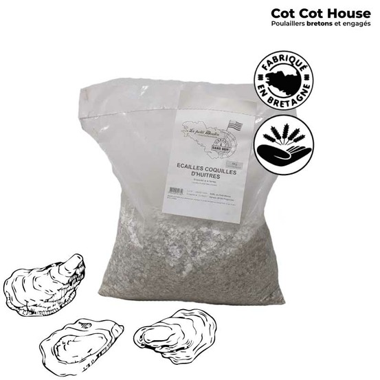Écailles de coquilles d'huîtres origine bretagne 5kg