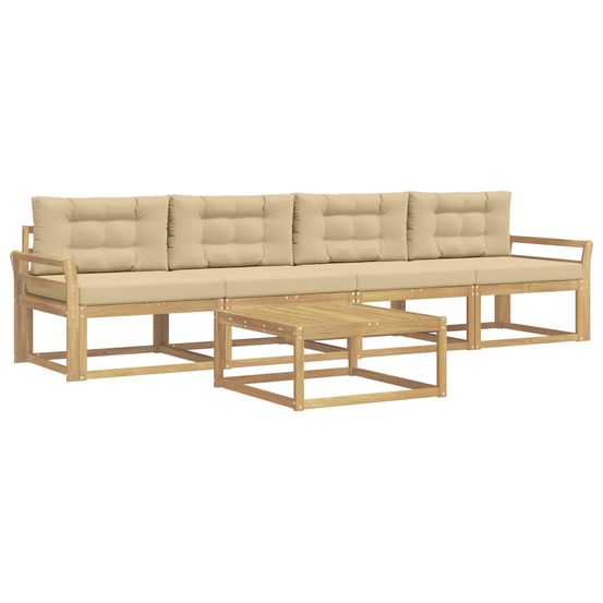 Ensemble de canapés d'extérieur 4 pc blanc et beige