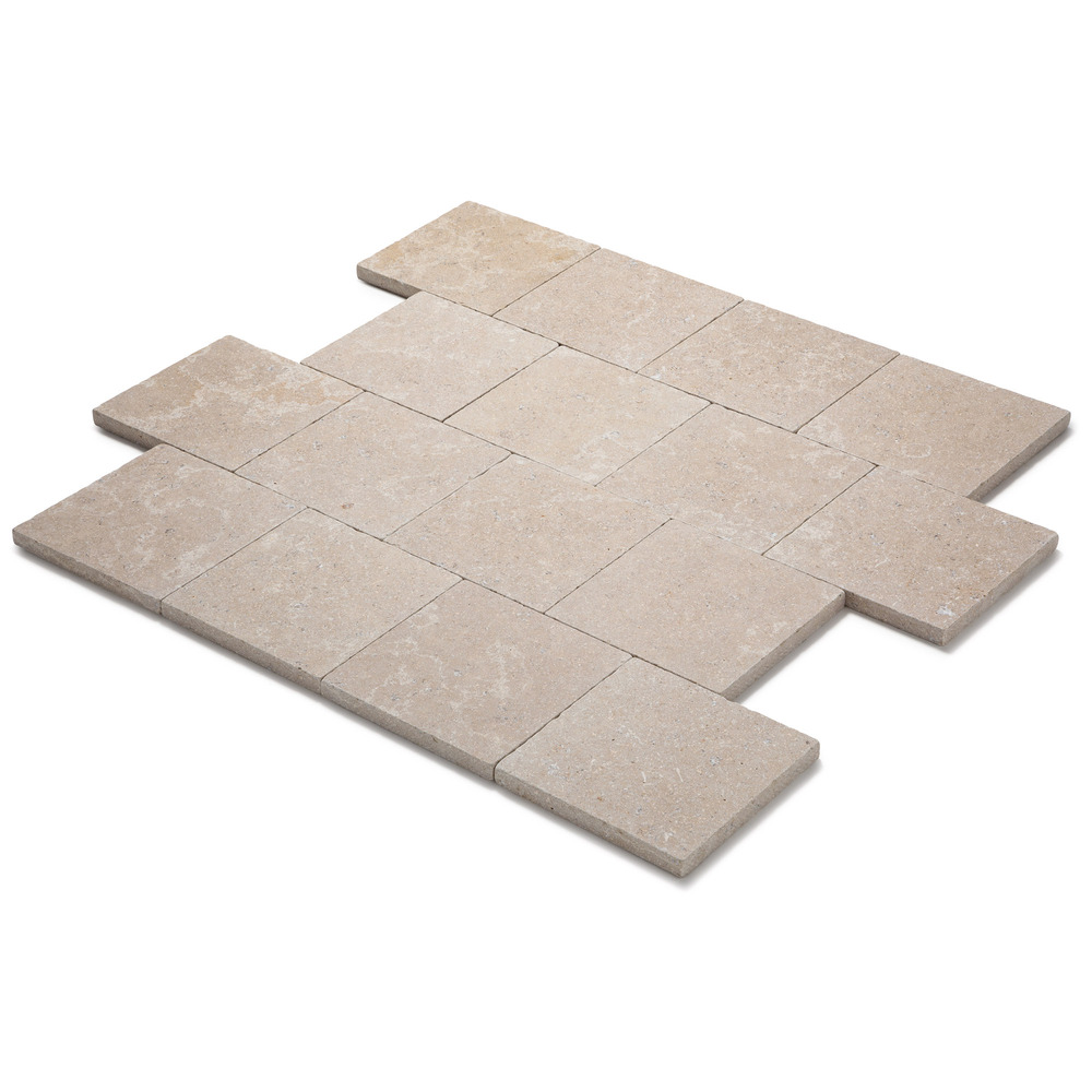 Pavé pierre naturelle egypte beige 20x20 cm ep.2 cm (au m²)