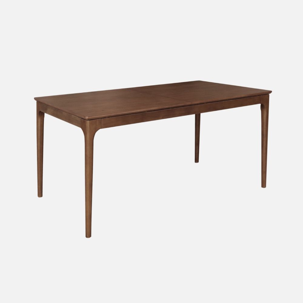Table à manger rectangulaire extensible bois d'hévéa et placage frêne 6-8 places - 160/210 x 90 x 76 cm - elena