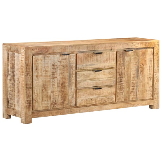 Buffet bahut commode armoire meuble de rangement organisateur cuisine salle de séjour salon 175 x 40 x 75 cm bois de manguier