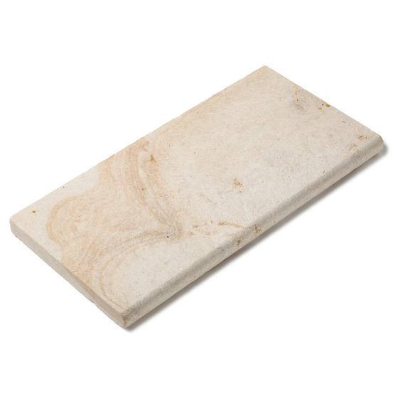 Margelle de piscine pierre de bourgogne beaunotte beige 60x30x3,8 cm bord 1/2 rond (à l'unité) - ro'ma nature