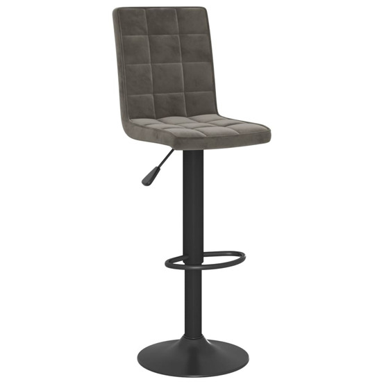 Tabouret de bar gris foncé velours