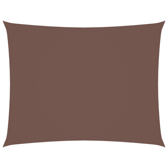 Voile de parasol tissu oxford rectangulaire 2,5x3,5 m marron