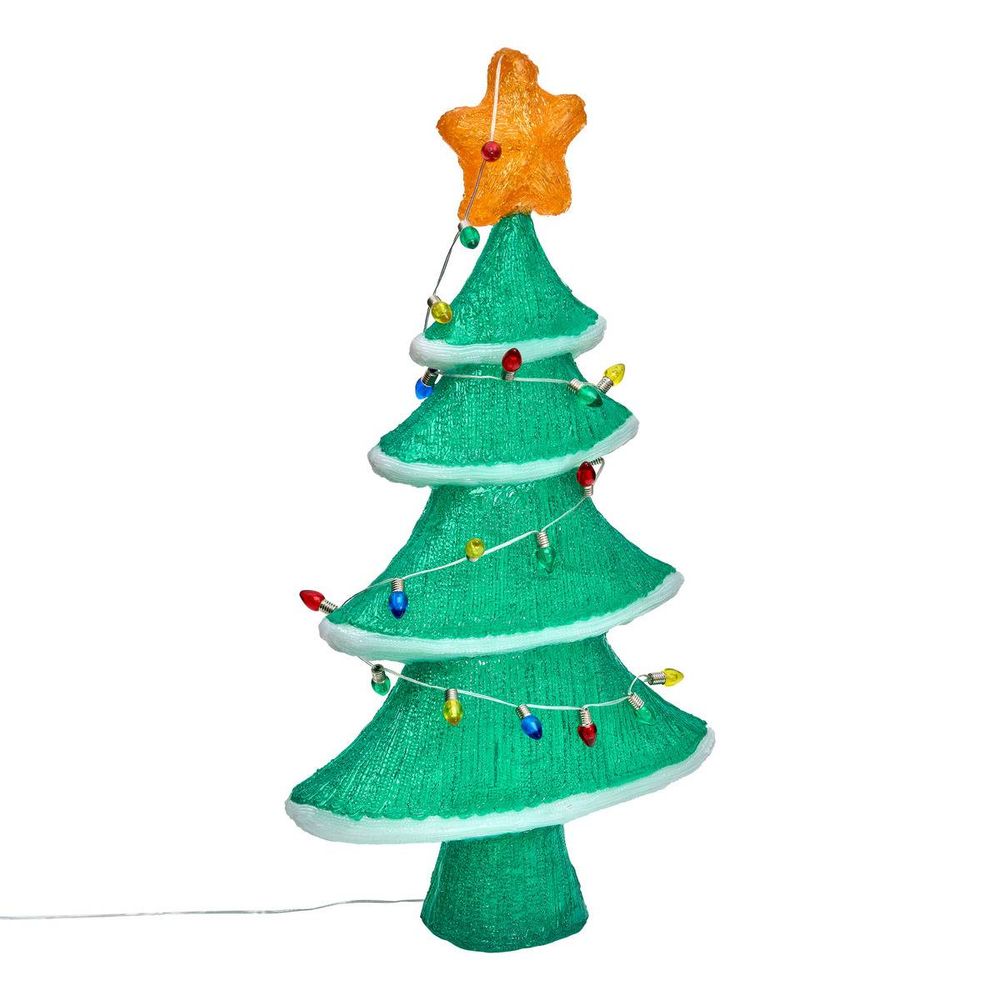 Sapin de noël lumineux d'extérieur 110 led lumière fixe h. 65 cm sur secteur