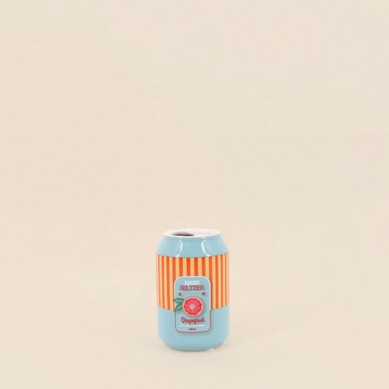 Vase canette limonade bleu, orange11cm