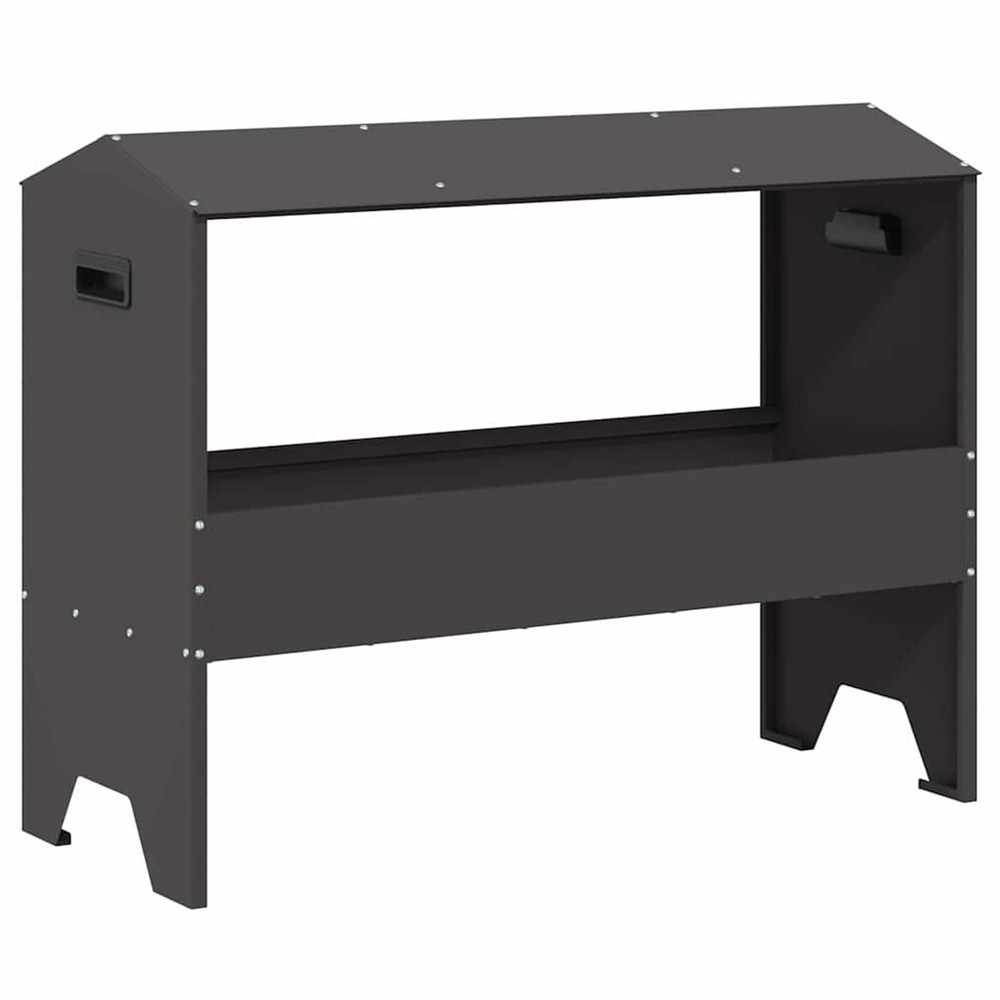 Trough d'alimentation pour le bétail noir 79 x 35 x 62 cm