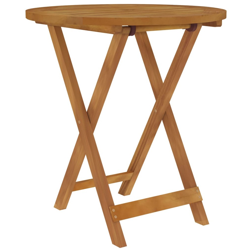 Ensemble à manger de jardin pliable 3 pcs bois d'acacia solide