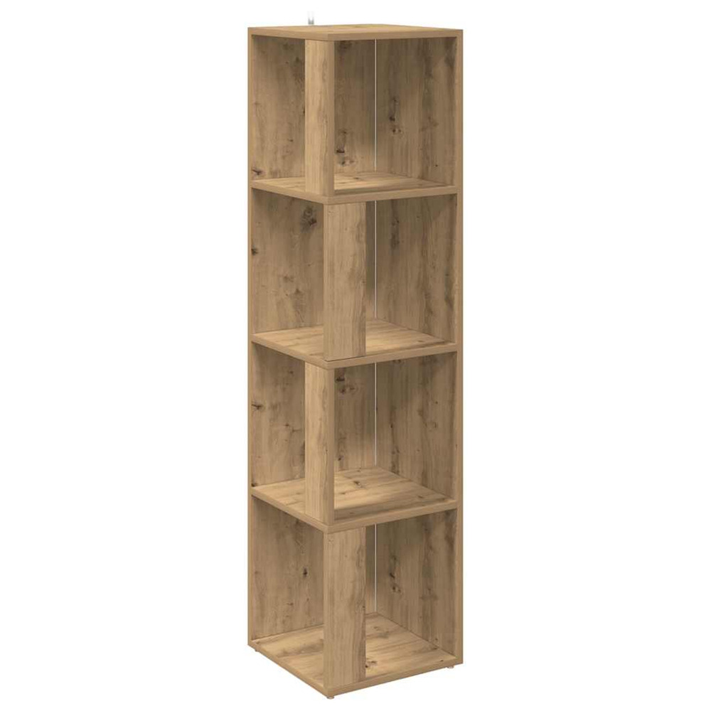 Armoire d'angle chêne artisanal 33x33x132 cm bois d'ingénierie