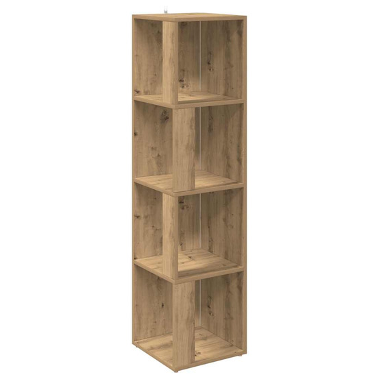 Armoire d'angle chêne artisanal 33x33x132 cm bois d'ingénierie