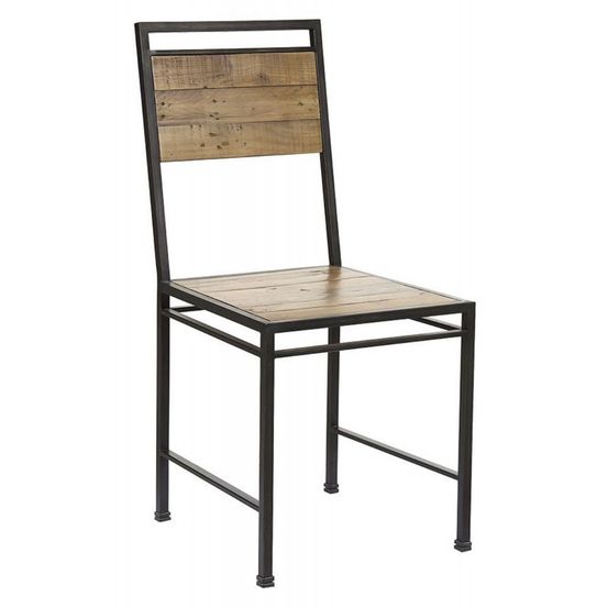 Lot de 2 chaises acier marron - manufacture interior's