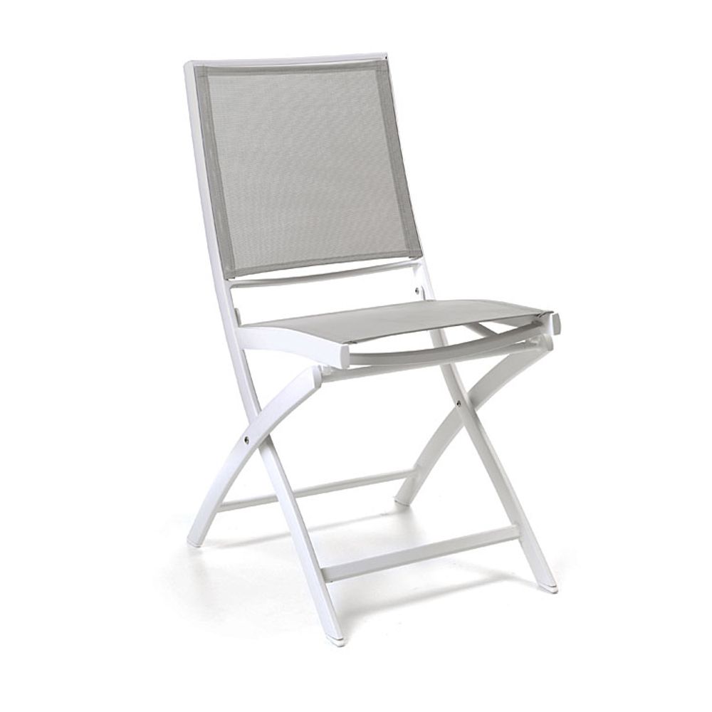 CHAISE PLIANTE ALU BLANC CAS 1-(848366)