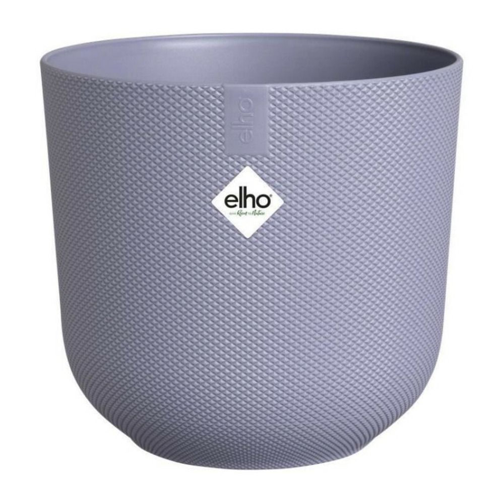 Elho lot de 3 pots de fleur rond jazz - ø14xh13,1, ø16xh15,3, ø19xh17,6 cm - 7 l - lila et blanc