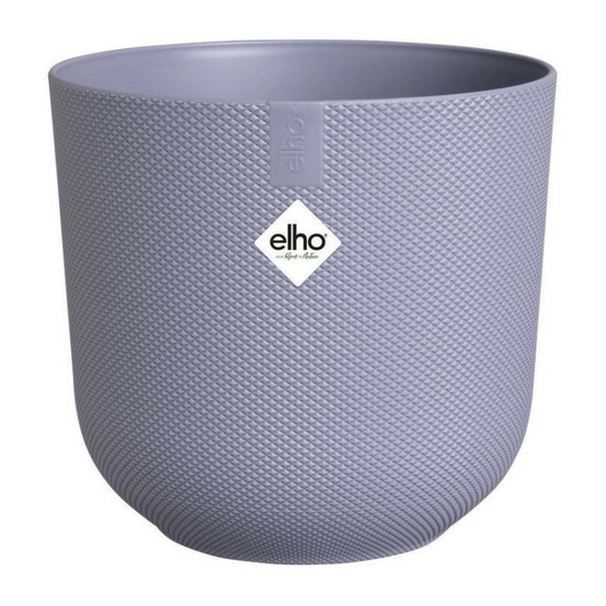 Elho lot de 3 pots de fleur rond jazz - ø14xh13,1, ø16xh15,3, ø19xh17,6 cm - 7 l - lila et blanc