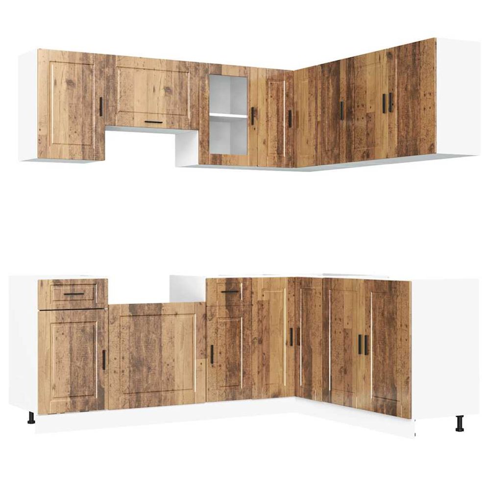 Ensemble d'armoires de cuisine 11 pcs porto bois d'ingénierie