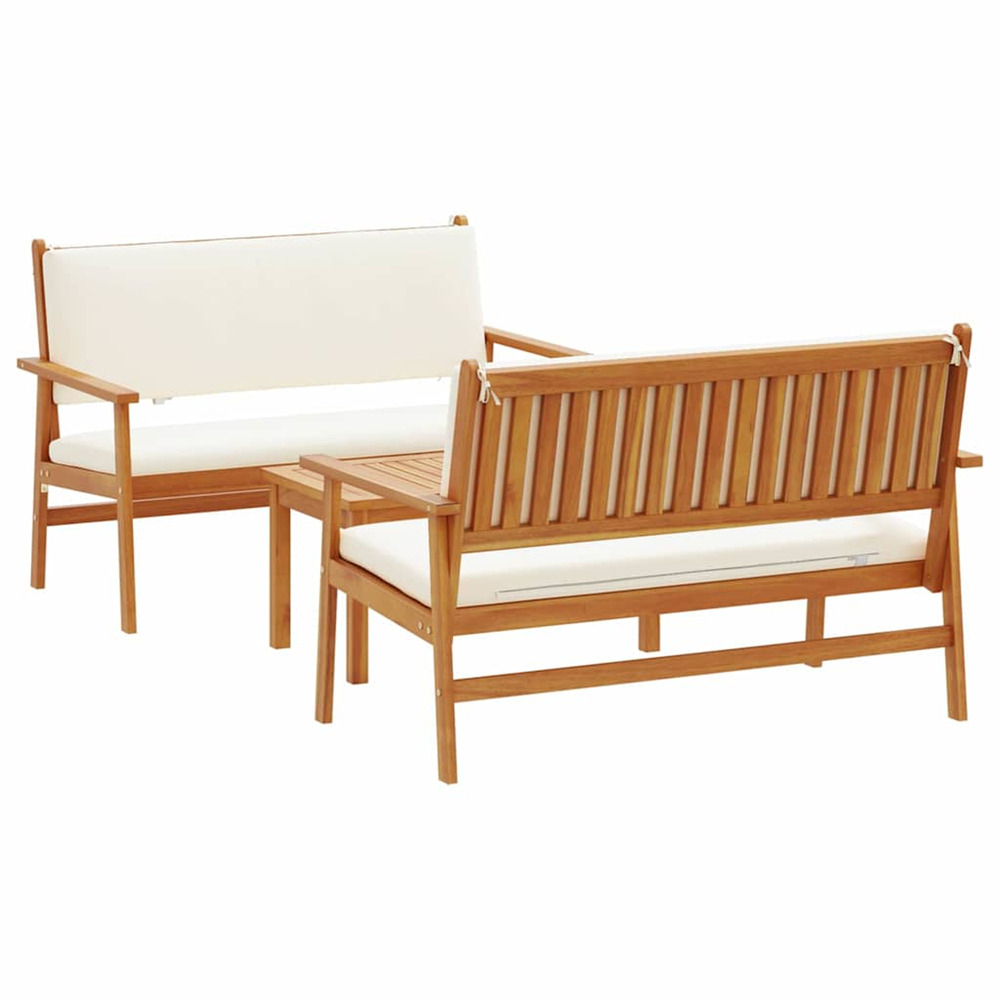 Ensemble de canapé de jardin 3 pcs marron 120 x 65,5 x 79 cm