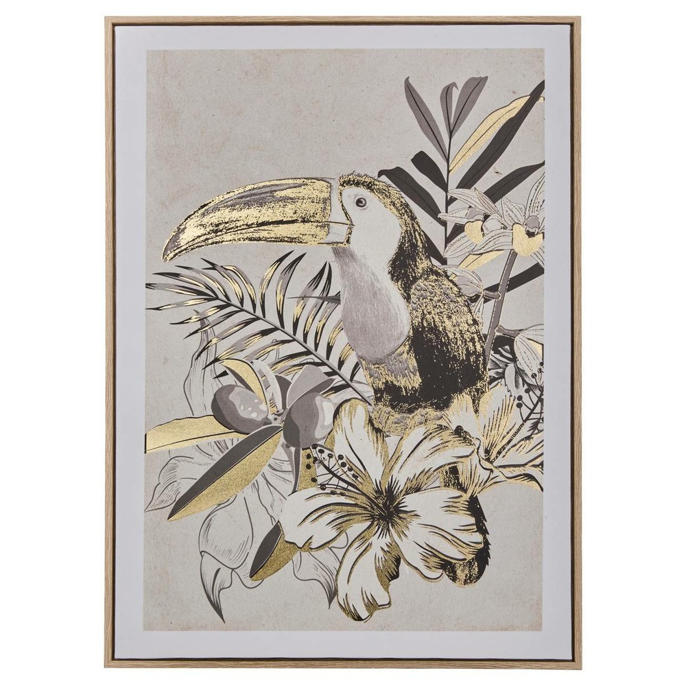 Toile imprimée encadrée rafi vert 50x70cm