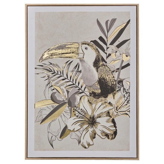 Toile imprimée encadrée rafi vert 50x70cm