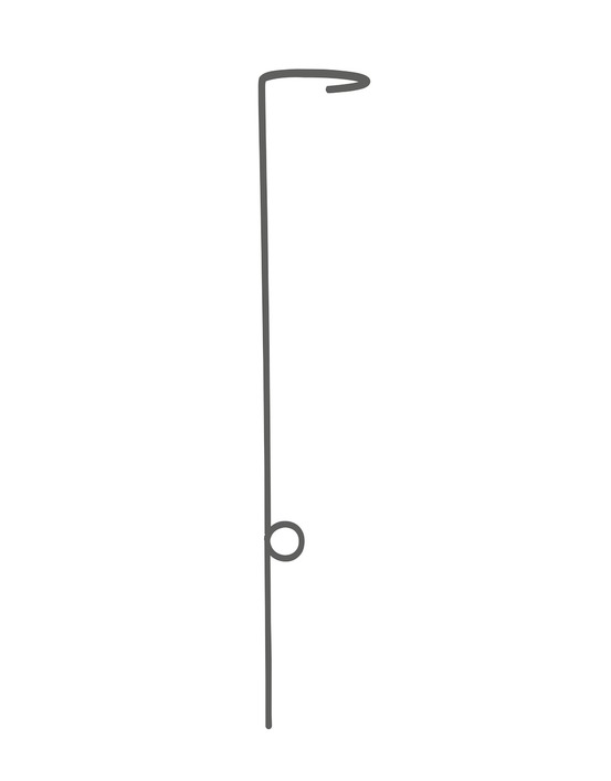 Pic bougie en forme de tige - petit modèle - anthracite 50x9,2cm