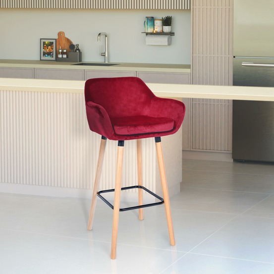Tabouret de bar grant velours