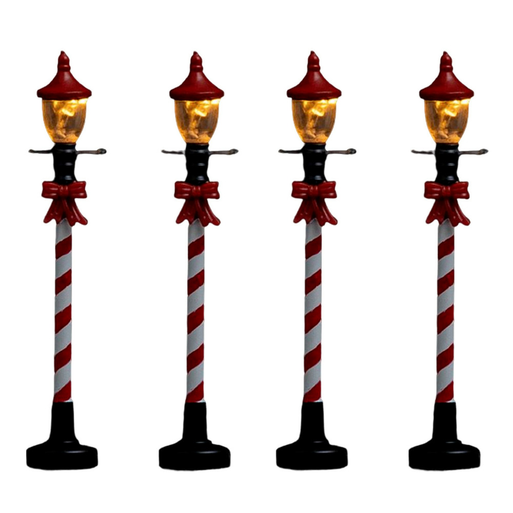 Lot de 4 lampadaires à led 