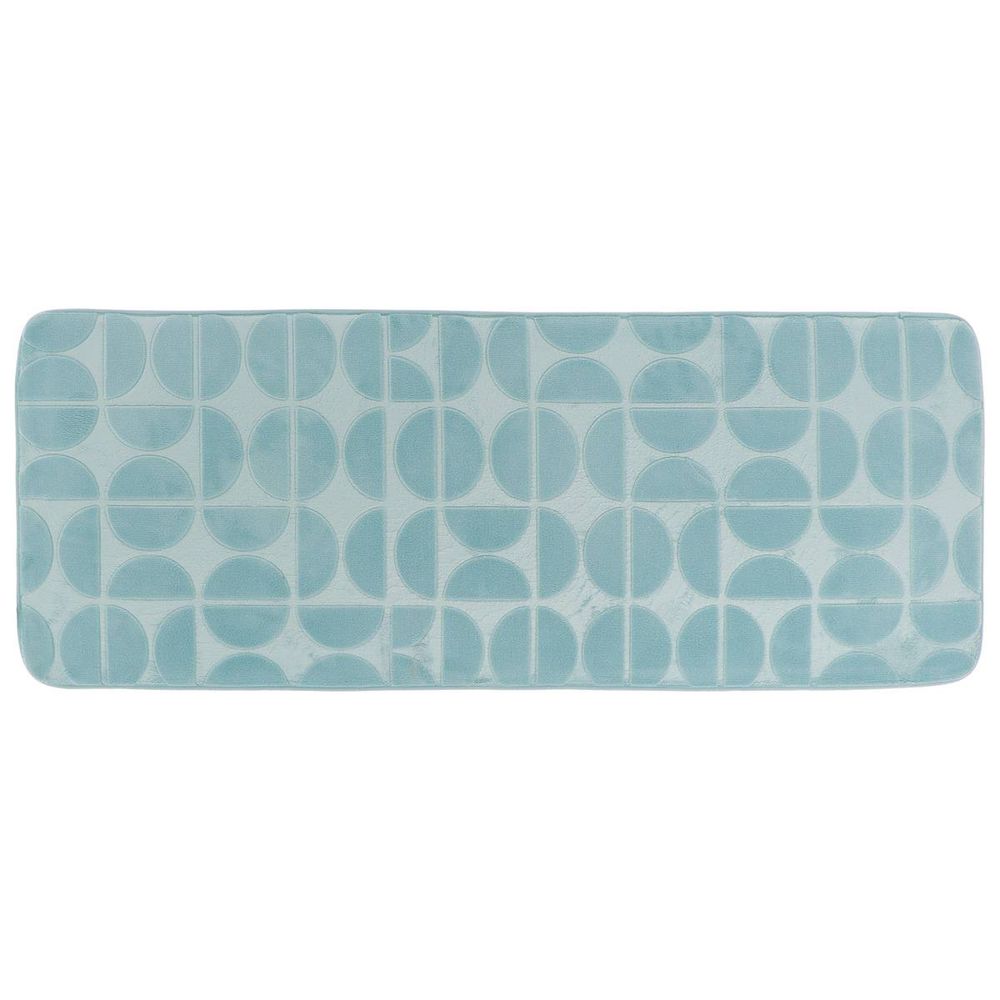 Tapis memoire de forme microfibre roy 45x120 cm - bleu clair
