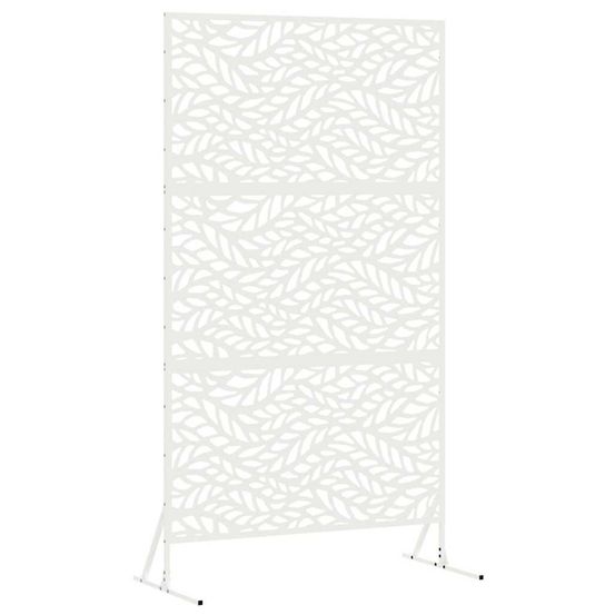 Écran de confidentialité 100 x 50 x 180 cm acier blanc