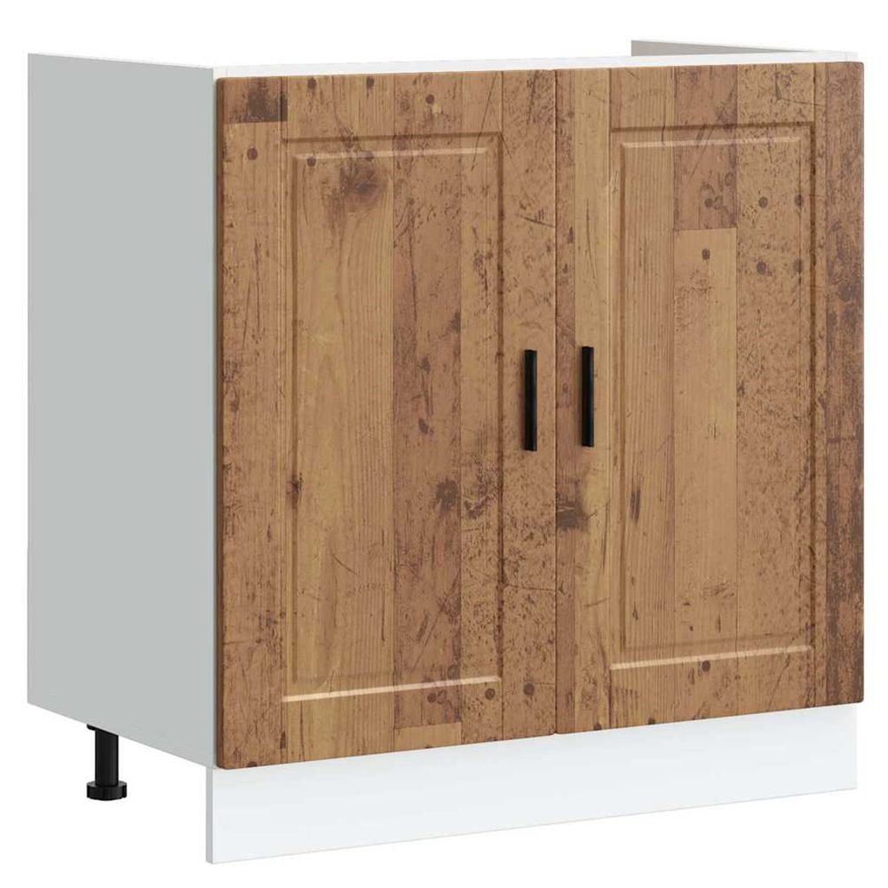 Meuble bas pour évier porto vieux bois bois ingénierie