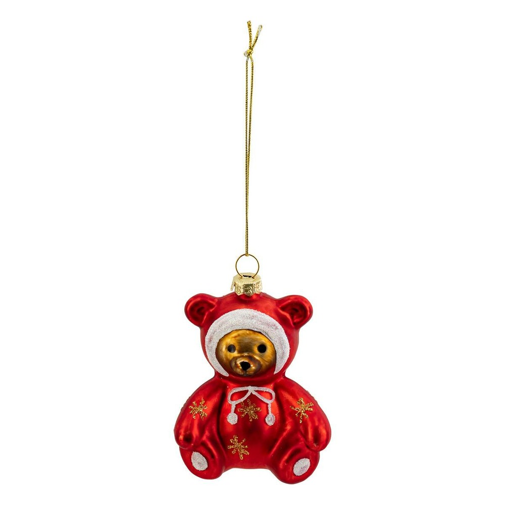 Sdn verre ourson rouge 8cm