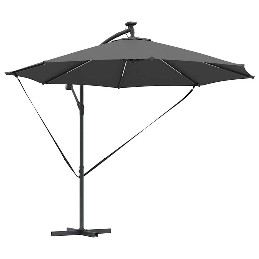 Parasol 294 x 294 x 248 cm polyester et aluminium anthracite
